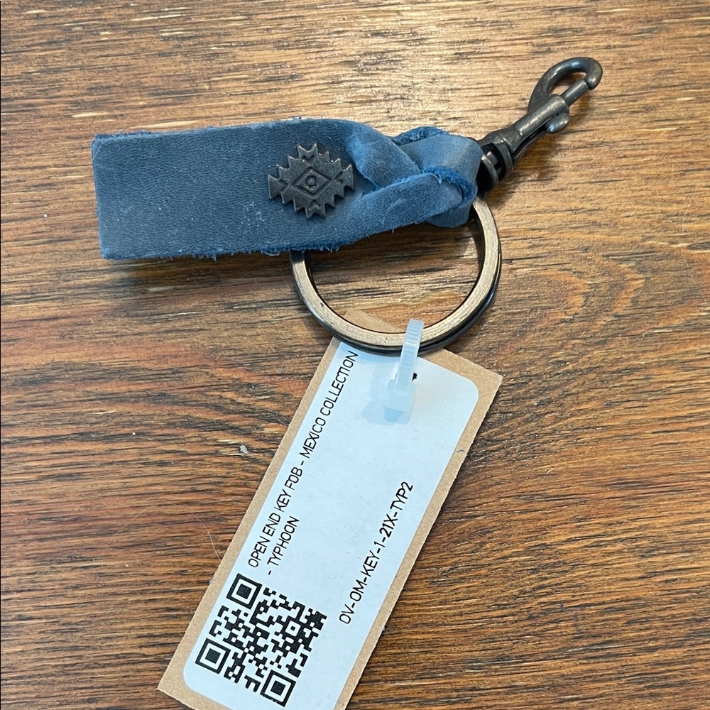 Nena & Co. | Deep Blue Leather Keychain | NWT